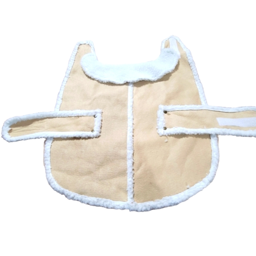P25738 - Tan Sherpa Faux Fur-Lined Jacket